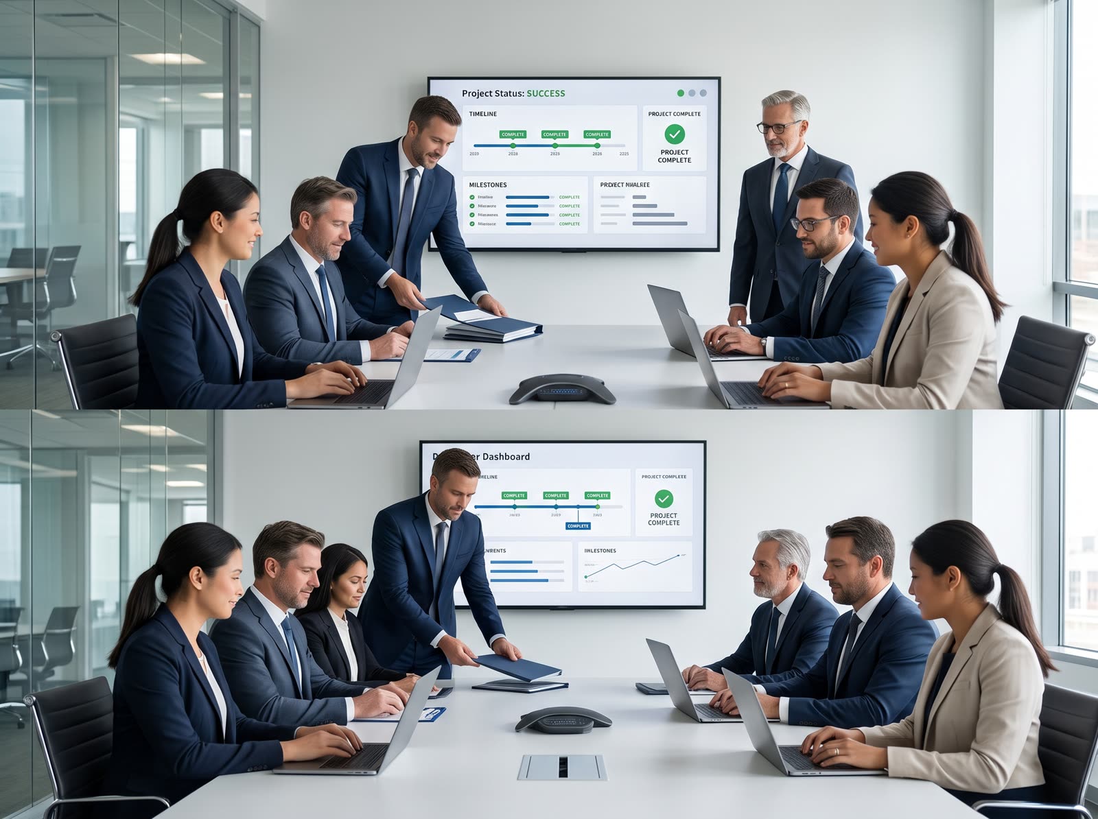 SSGC delivering a project in a conference room